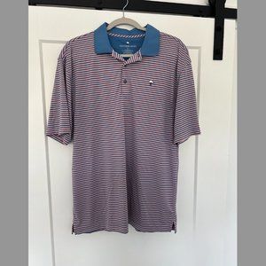Southern Shirt Pink/Blue Stripped Polo (Large)
